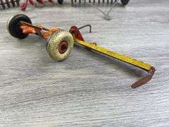 Marx Sickle Mower, Disc, 2 Figures & 2 Bottom Plow, Tether, Slik 3 Bottom Plow