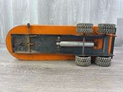 2 ScotchOLass Hydraulic Dump Trailers, Structo, 1 Missing Parts