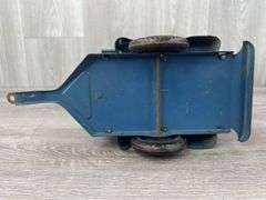 Marx Tin Litho Wagon, 2 Rakes, 3 Bottom Plow & Sickle Mower