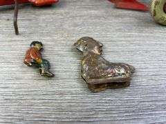 Marx Sickle Mower, Disc, 2 Figures & 2 Bottom Plow, Tether, Slik 3 Bottom Plow