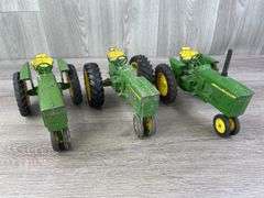 3 John Deere 3020 NF Tractors, 1/16, Some Missing & Broken Parts