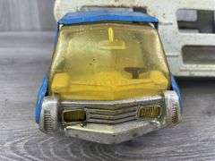 Tonka Truck & Car Hauler, Tonka Truck & Ertl Trailer-Has Been Repainted