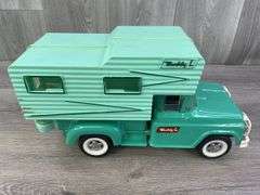 Buddy L Truck Camper, Original Box, No. 5433, Missing Side Mirror, Camper Steps Are Broken