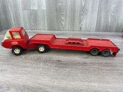 Tonka Truck & Car Hauler, Tonka Truck & Ertl Trailer-Has Been Repainted
