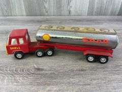 2 Mack Trucks-Buddy L, Kenworth Truck & Goodyear Buddy L Trailer-Ertl, Shell Truck & Tanker