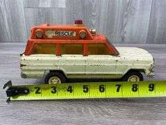 Tonka Rescue Jeep, Nylint Bass Tracker & Buddy L Truck