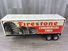 Silver Knight Express & Firestone Commercial Tires Trailers, Nylint, Missing Parts