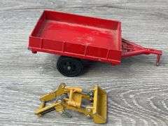 John Deere, Case International, Cockshutt Tractors & Implements-Ertl, Tootsie Toys, Scale Models; Mostly 1/64, Some Missing & Broken Parts