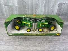 John Deere 320 & 420 WF Tractor Set, 1/16, Ertl Britains, 50th Anniversary Collector Set, Box Has Water Damage
