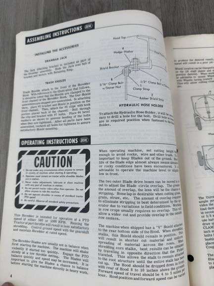Gehl CC-12 Clean-Cut Rotary Shredder Service & Parts Manual