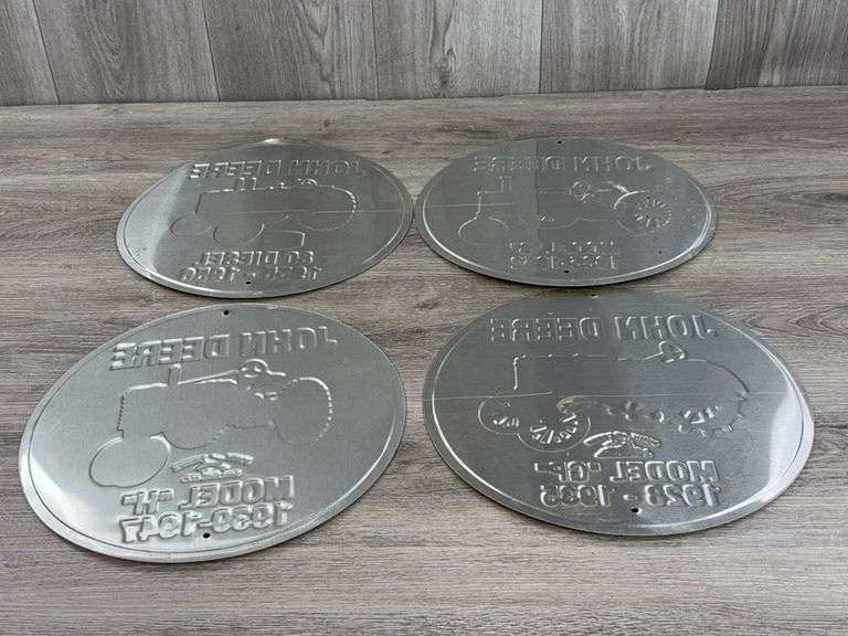 John Deere 80 Diesel, B, H & GP Metal Signs, 12”