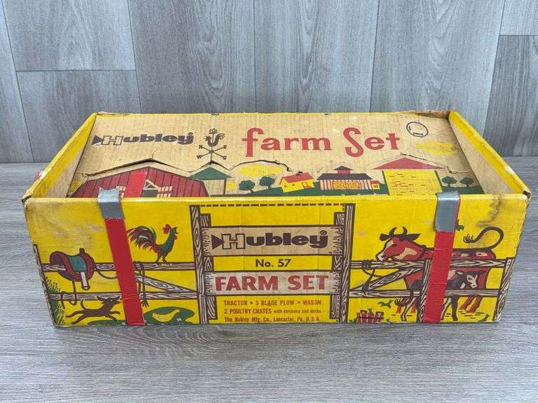 Hubley Farm Set No. 57 Empty Box, Has Been Taped