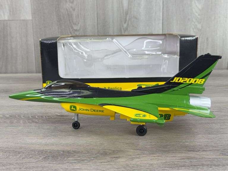 John Deere F-16 Airplane Bank, 1/48, SpecCast Collectibles