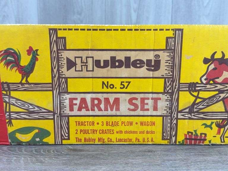 Hubley Farm Set No. 57 Empty Box, Has Been Taped