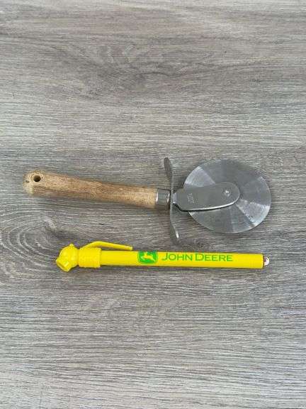 John Deere Pizza Cutter-Harry Von Deylen Co., Napoleon, OH & Tire Guage