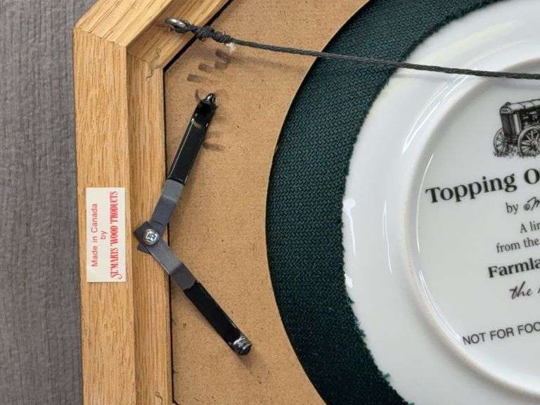 John Deere Plates No. G2650 & 2651 In Wall Plaque-44 1/2”x13 1/2”, Topping Off The Wagon, Golden Harvest, The Hay Ride & Days Of Splendor, The Danbury Mint