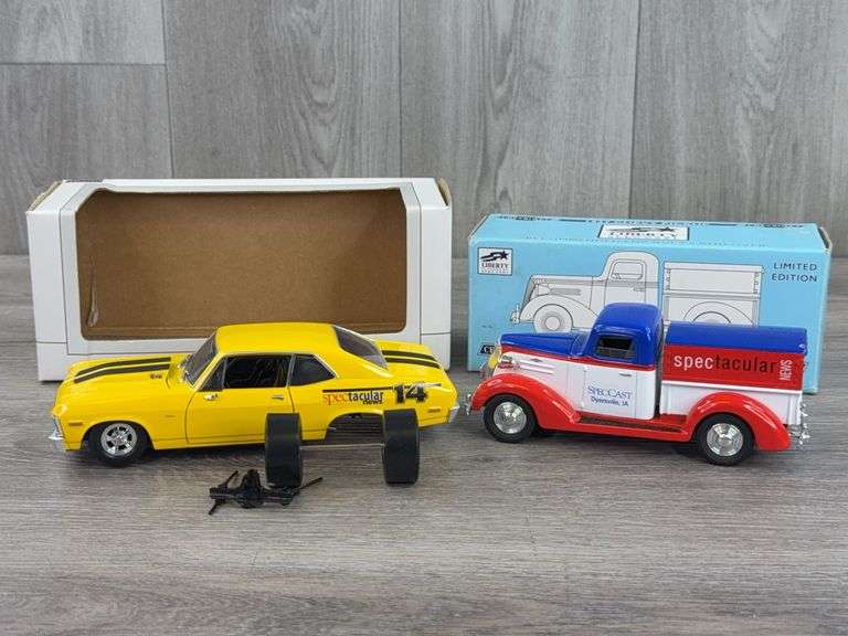 Chevy Nova-1/24, Broken Axle, & 1937 Chevy Pickup Bank-1/25 Spectacular News Vehicles, SpecCast