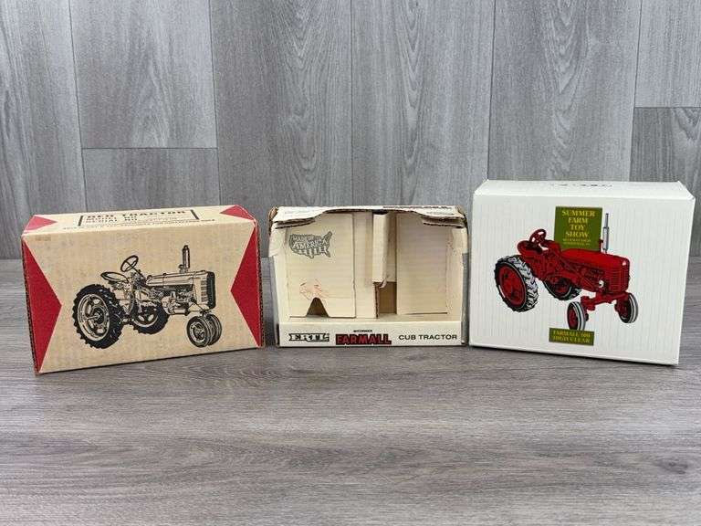IH Farmall Empty Tractor Boxes-Ertl & Florida Classic Farm Toy