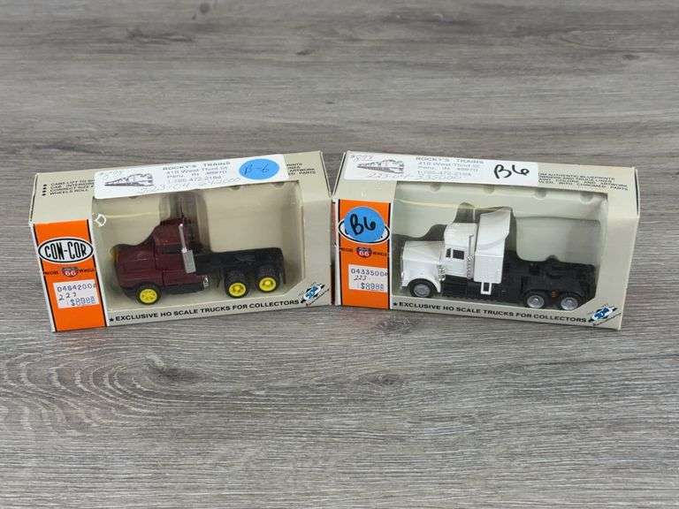 2 Kenworth Semi Trucks, HO 1:87, Con-Cor, Precise Route 66 Vehicles