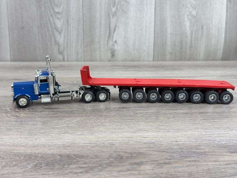 Peterbilt Truck-DCP W/Custom Flat Bed Trailer, 1/64