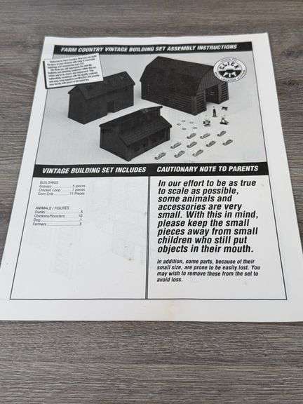 Farm Country Vintage Building Set 42 Pieces, Ertl, Unsure If Complete