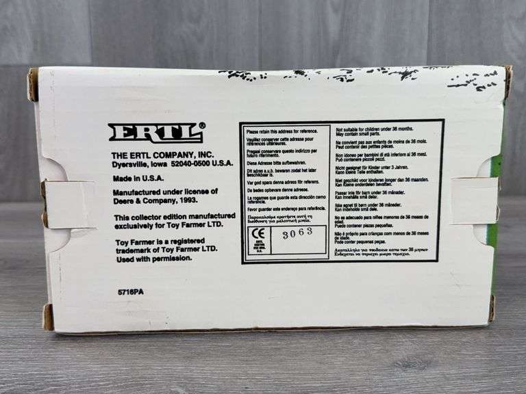 John Deere 2010 Diesel WF ROPS, 1/16, 1993 NFTS, Toy Farmer