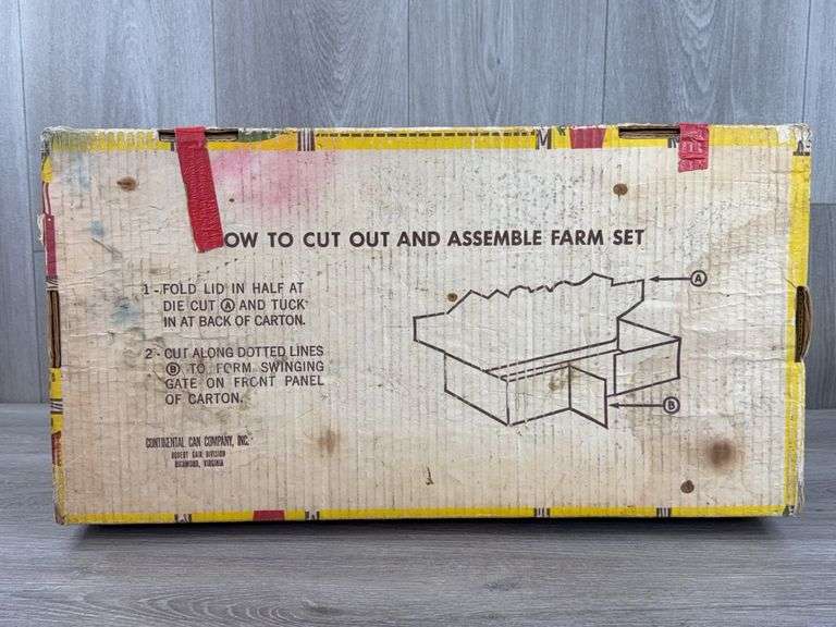 Hubley Farm Set No. 57 Empty Box, Has Been Taped