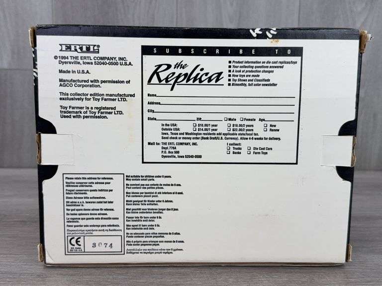 Minneapolis Moline G750 MFD Duals ROPS, 1/16, 1994 NFTS