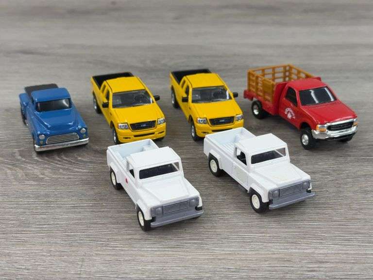 Cockshutt Stake Truck & Pickup Trucks, 1/64, Ertl & Hot Wheels