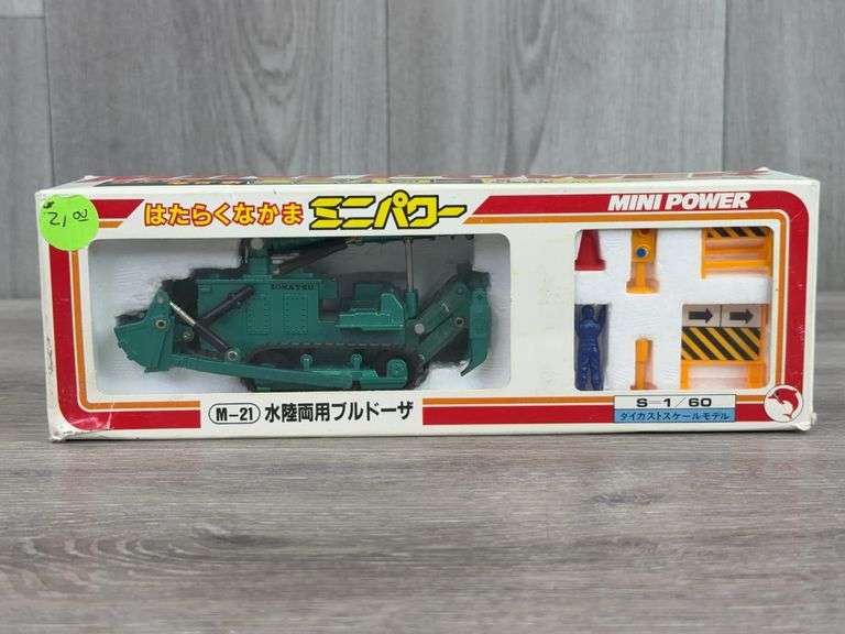 Mini Power Komatsu D155W Amphibious Dozer W/Ripper, 1/60, Shinsei