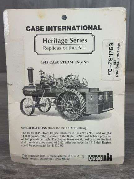 1915 Case International Steam Engine Heritage Series, 1/64,  Scale Models