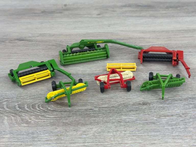 6 Hay Rakes-4 John Deere, 1 New Holland, 1/64, Some Ertl