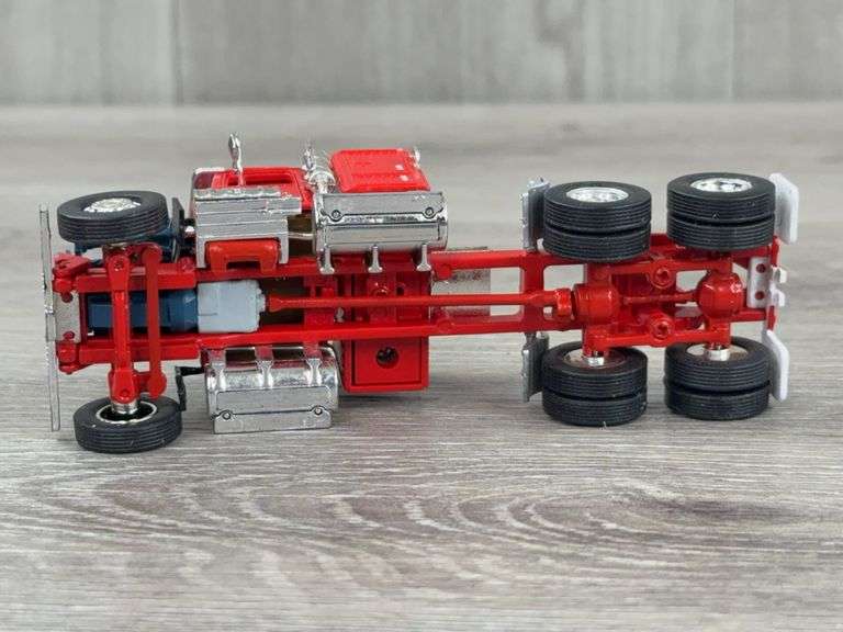 International Transtar 4300 Truck W/Dump Trailer, 1/64, Truck Hood Unattached, Trailer- Extreme Custom Toys