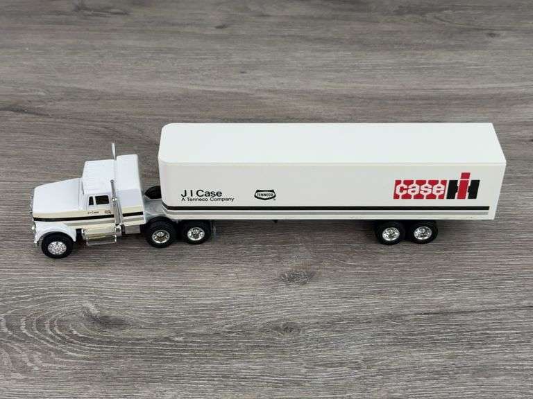 J I Case Truck W/Case IH J I Case A Tenneco Company Trailer,  1/64, Ertl