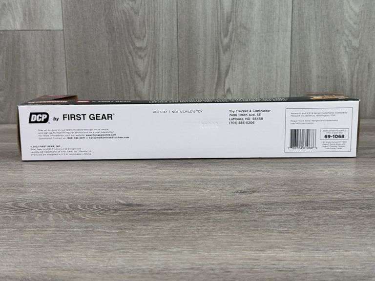 Kenworth T880 Knife River Materials Dump Truck & Transfer Tandem Axle Dump Trailer, 1/64, DCP By First Gear,  National Toy Truck'n Construction Show Aug 6-8, 2021 Indianapolis IN