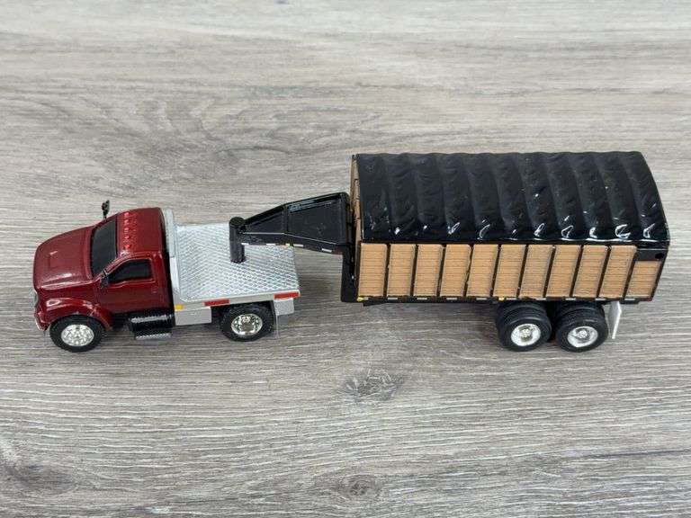 Ford F750 Flatbed W/Dump Trailer,  1/64, Custom