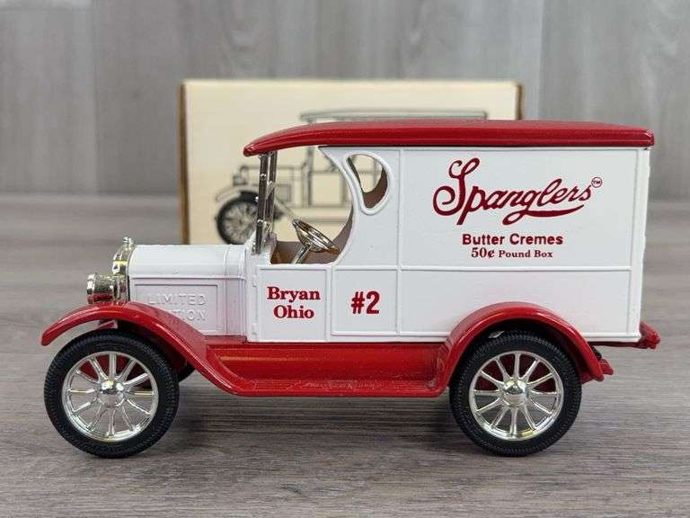 1923 Chevy 1/2 Ton Spangler’s Butter Cremes Truck Bank, 1/25, Ertl, Limited Edition, Missing Key