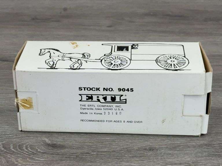 1989 North Dakota Centennial Horse Drawn Bank, 7”, Ertl, Missing Key