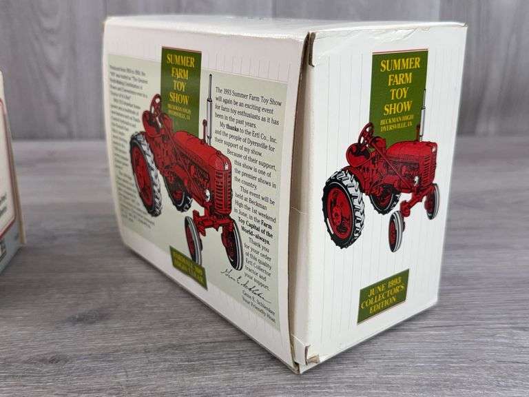 IH Farmall Empty Tractor Boxes-Ertl & Florida Classic Farm Toy