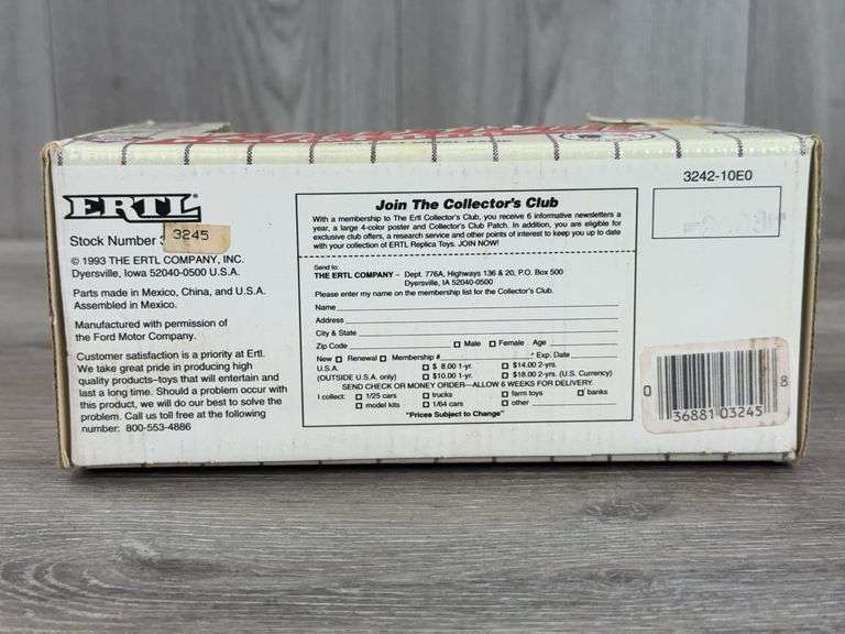 Atlanta Braves Ford Bank, 5”, Ertl, 1st In A Series, Missing Key