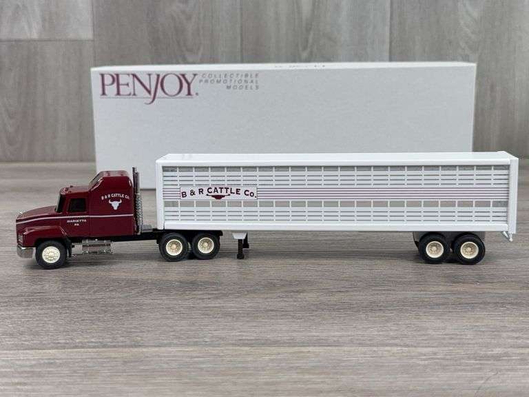 Mack CH600 B&R Cattle Co. Marietta Pa. Truck & Livestock Trailer,  1/64, Penjoy