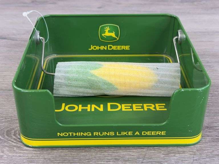 John Deere Napkin Holder, 6 1/2”x6 1/2”