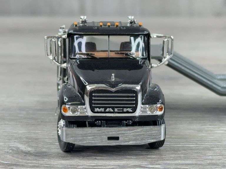Mack Truck W/Drop Deck Trailer, 1/64, Truck First Gear, Trailer Ertl