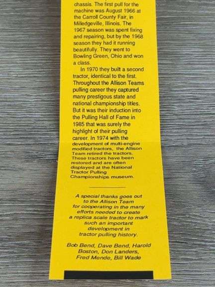 Minneapolis-Moline UB Pulling Tractor, 1/64, Allison Team