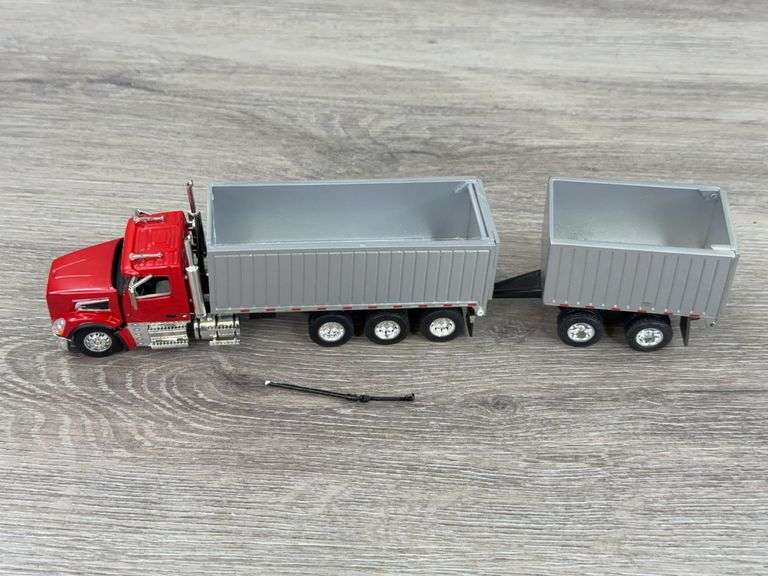 Truck W/Dump Trailer and Pup, 1/64, Custom