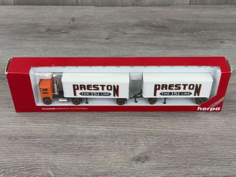 Preston The 151 Line Truck W/2 Trailers, HO/1:87, Wagener, Promotex, Herpa