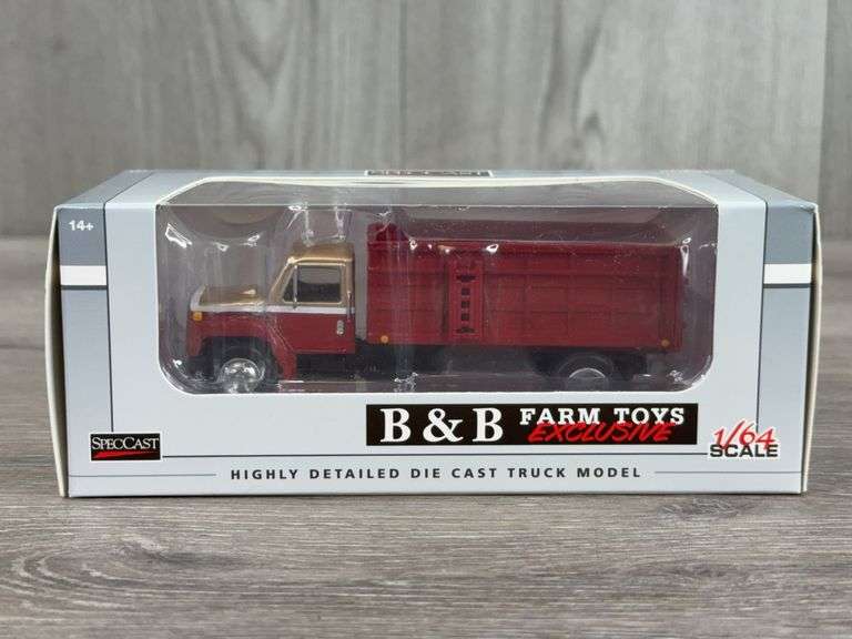International S1954 Grain Truck, 1/64, SpecCast, B&B Farm Toys Exclusive, Red/Gold