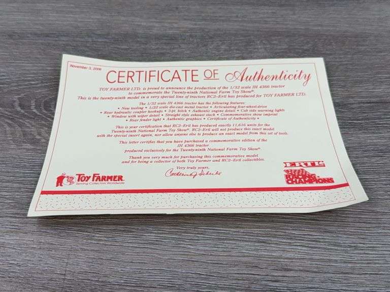 International 4366 4WD Duals, 1/32, 2006 NFTS, Toy Farmer