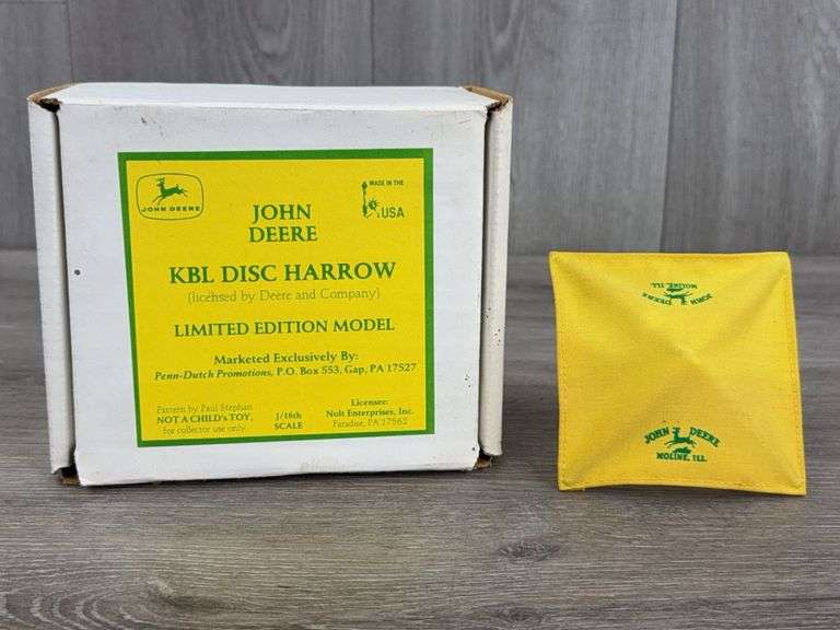 John Deere KBL Disc Harrow Empty Box-1/16, Penn-Dutch Promotions & John Deere Umbrella