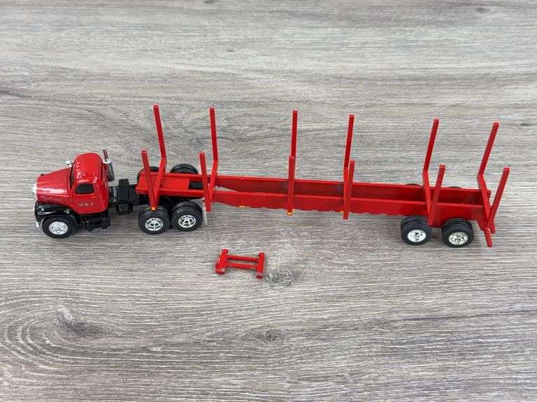 Mack H&S Truck W/Log Wagon, 1/64, Custom, Jack Stand Is Broken Off